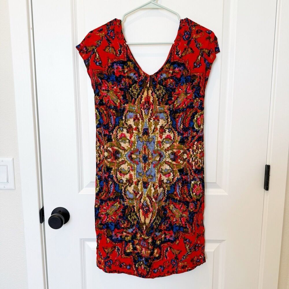 Anthropologie Tunic Dress Women XS Art To‎ Wear Bohemian Psychedelic Lightweight